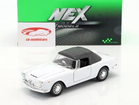 Alfa Romeo Spider 2600 with soft top year 1960 white 1:24 Welly