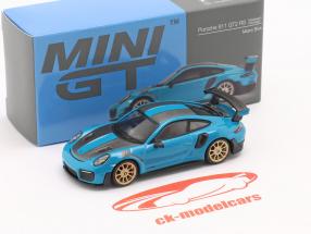 Porsche 911 GT2 RS Weissach Paket RHD Miami blau 1:64 TrueScale