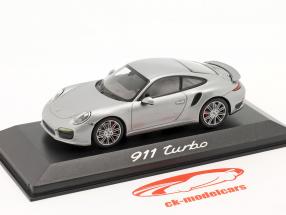 Porsche 911 (991) Turbo Año de construcción 2013 plata 1:43 Minichamps