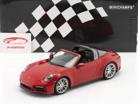 Porsche 911 (992) Targa 4 GTS year 2021 red 1:18 Minichamps