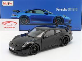 Porsche 911 (992) GT3 year 2022 black 1:18 Maisto