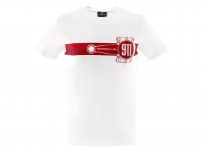 Porsche t shirt 911 rod white / bordeaux red