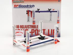 Adjustable four pillars lifting platform BF Goodrich white / blue / red 1:18 Greenlight