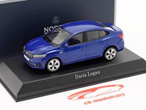 Dacia Logan Anno di costruzione 2021 blu metallico 1:43 Norev