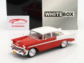 Chevrolet Bel Air 4-door Sedan Baujahr 1956 rot / weiß 1:24 WhiteBox