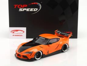 Pandem Toyota GR Supra V1.0 orange / sort 1:18 TrueScale