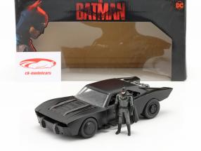 Batmobile Con Batman figura Película The Batman (2022) negro 1:24 Jada Toys