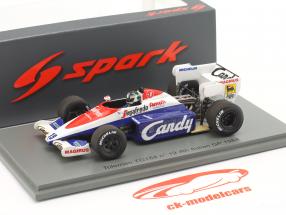 Stefan Johansson Toleman TG184 #19 4to Italia GP fórmula 1 1984 1:43 Spark