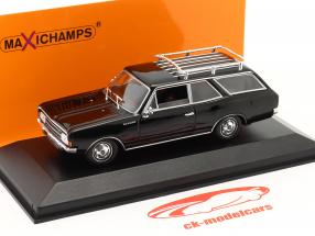 Opel Rekord C Caravan Byggeår 1968 sort 1:43 Minichamps