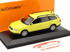 Audi A6 Avant Byggeår 1997 gul 1:43 Minichamps