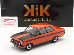 Opel Kadett B Sport Byggeår 1973 rød / sort 1:18 KK-Scale