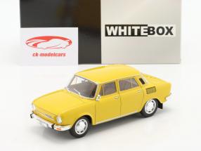 Skoda 100L Año de construcción 1974 amarillo 1:24 WhiteBox