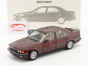 BMW 730i (E32) Byggeår 1986 rød 1:18 Minichamps