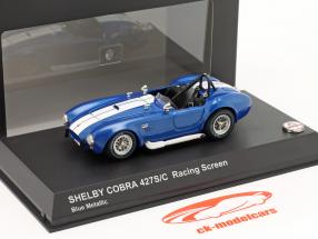 Shelby Cobra 427 S/C Spider Racing Screen blå metallisk 1:43 Kyosho