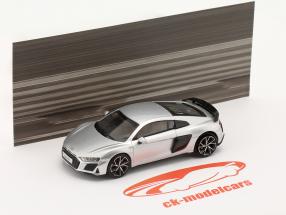 Audi R8 Coupe Performance V10 Año de construcción 2021 plata metálico 1:64 KengFai