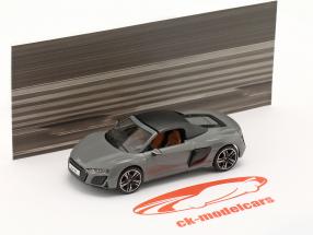 Audi R8 Spyder Performance V10 year 2021 grey 1:64 KengFai