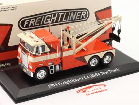 Freightliner FLA 9664 эвакуатор 1984 апельсин / Белый 1:43 Greenlight