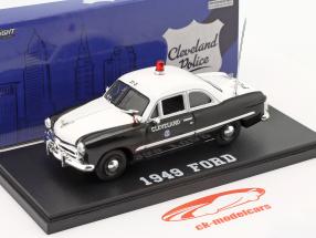 Ford Baujahr 1949 Cleveland Polizei schwarz / weiß 1:43 Greenlight