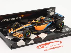 Lando Norris McLaren MCL36 #4 Bahrain GP formula 1 2022 1:43 Minichamps