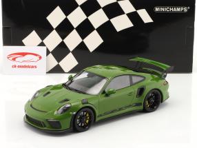 Porsche 911 (991 II) GT3 RS 2019 green / black rims 1:18 Minichamps