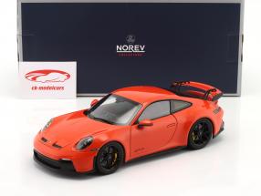 Porsche 911 (992) GT3 Baujahr 2021 lava orange 1:18 Norev