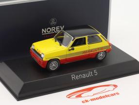 Renault 5 TS Monte Carlo year 1978 yellow / red / black 1:43 Norev