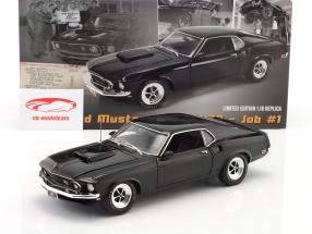 Ford Mustang Boss 429 Job #1 Baujahr 1969 schwarz 1:18 GMP