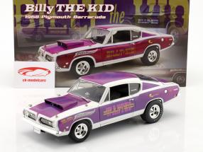 Plymouth Barracuda Billy the Kid Año de construcción 1968 púrpura / Blanco 1:18 GMP