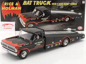 Ford F-350 Ramp Truck Rice & Holmann Bat Truck 1970 black / red 1:18 GMP