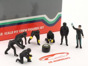формула 1 Pit Crew набор фигур #3 команда Черный 1:43 American Diorama