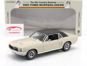 Ford Mustang Coupe She Country Special 1967 gris claro / negro 1:18 Greenlight