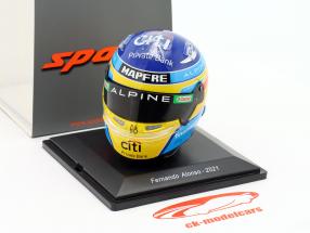 Fernando Alonso #14 Alpine F1 Team formula 1 2021 helmet 1:5 Spark