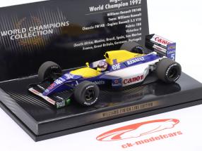 N. Mansell Williams FW14B Dirty Version #5 formule 1 Champion du monde 1992 1:43 Minichamps
