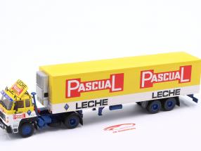 Dodge C38T Leche Pascual Lastbil med anhænger gul / hvid / blå 1:43 Altaya