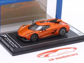 Koenigsegg Jesko Absolut Byggeår 2021 orange metallisk 1:64 Kinsmart