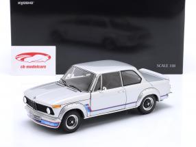 BMW 2002 Turbo Byggeår 1974 sølv 1:18 Kyosho