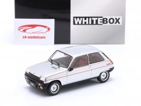 Renault 5 Alpine Turbo Année de construction 1982 argent / décor 1:24 WhiteBox