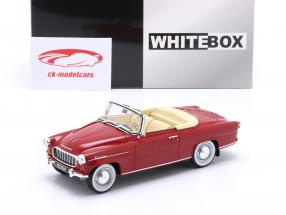 Skoda Felicia Cabrio Año de construcción 1959 rojo oscuro 1:24 WhiteBox