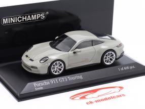 Porsche 911 (992) GT3 em turnê 2021 giz / prata aros 1:43 Minichamps