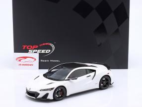 Acura NSX Type S LHD ano de construção 2022 branco 1:18 TrueScale