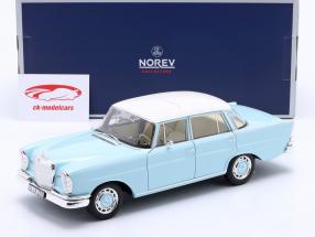 Mercedes-Benz 220 S (W111) Año de construcción 1965 Azul claro / blanco 1:18 Norev