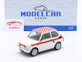 Fiat 126 Abarth-Look year 1972 white / red 1:18 Model Car Group