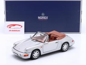 Porsche 911 (964) Carrera 2 convertible Año de construcción 1990 plata 1:18 Norev