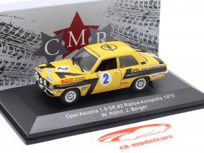 Opel Ascona 1.9 SR #2 gagnant Rallye acropole 1975 Röhrl, Berger 1:43 CMR