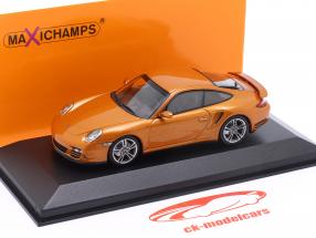Porsche 911 (997) Turbo 建设年份 2009 金子 金属的 1:43 Minichamps