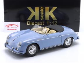 Porsche 356 A Speedster Année de construction 1955 Bleu clair 1:12 KK-Scale