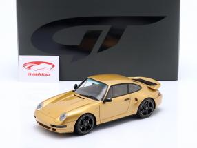 Porsche 911 (993) Turbo S ano de construção 2018 ouro 1:18 GT-Spirit
