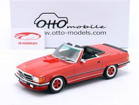 Mercedes-Benz SL500 AMG (R107) convertible year 1986 red 1:18 OttOmobile