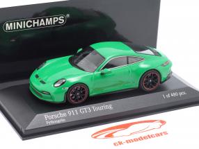 Porsche 911 (992) GT3 Touring 2021 python green / black rims 1:43 Minichamps