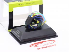 Valentino Rossi Winter Test Sepang MotoGP 2020 AGV hjelm 1:8 Minichamps